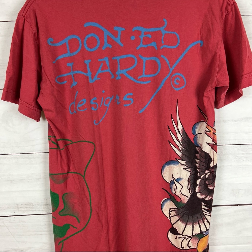 Vintage Y2K Ed Hardy Tattoo T-Shirt Medium - Picture 5 of 8